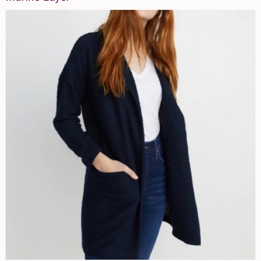 Marine Layer Navy blue Birds Eye jacket sz medium